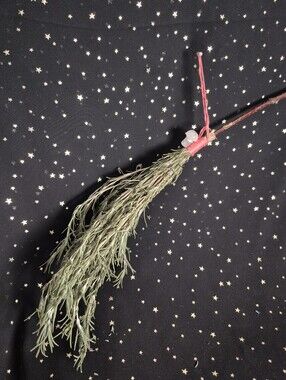 26" Rosemary Rose Quartz Japanese Maple Herbal Besom Broom